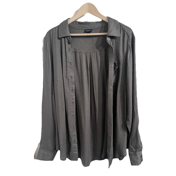 torrid Tops - Torrid Size 1 Super Soft Green Button Down Shirt Casual Layering